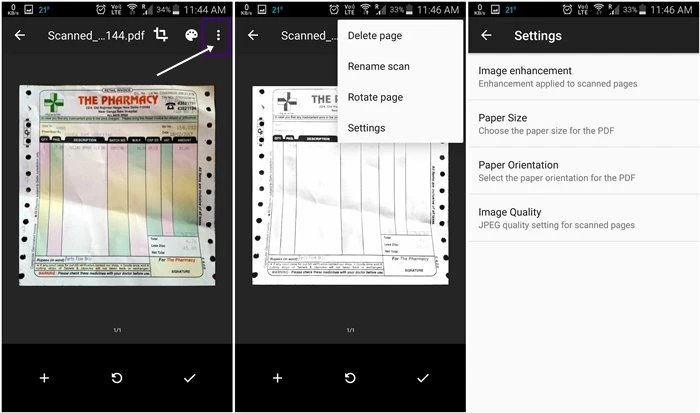 Scan documents with Android