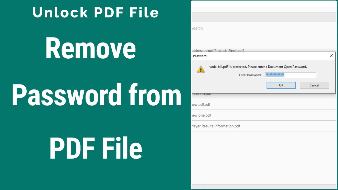 How to remove password from pdf