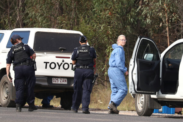 Manhunt after two police officers shot dead in rural Australian town