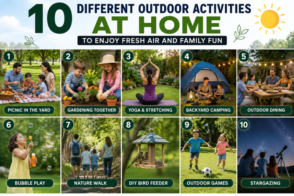 10 Different Outdoor Activities at Home for All Ages