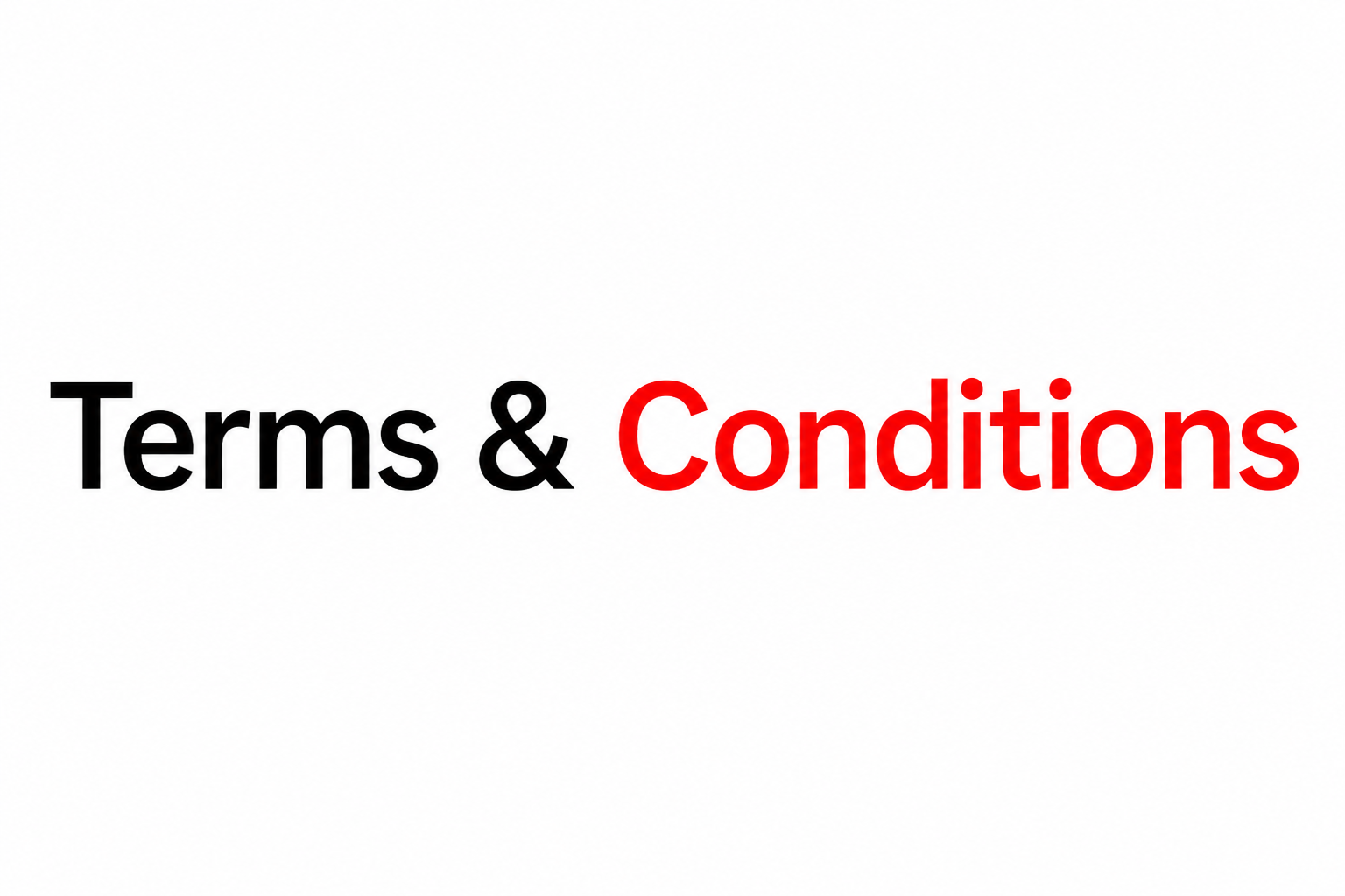 Terms & Conditions